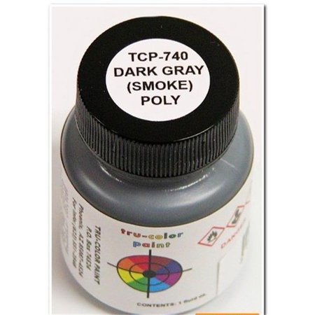 TRU-COLOR PAINT Tru-Color Paint TCP740 1 oz Dark Gray Smoke Poly TCP740